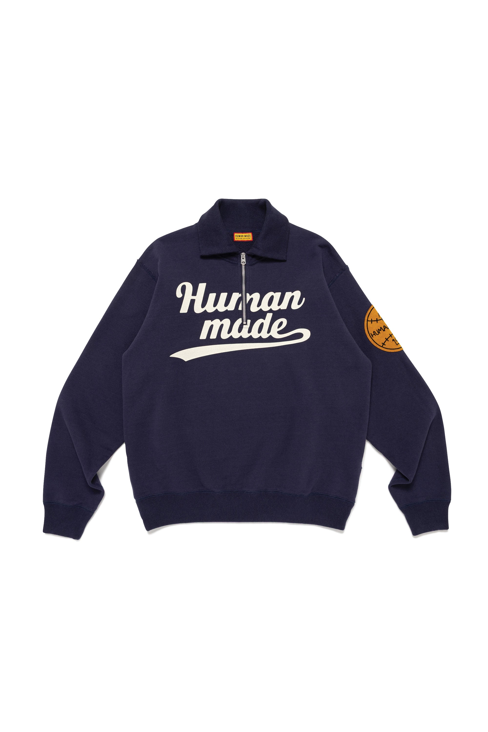 The HALF-ZIP SWEATSHIRT NAVY available online with global shipping, and in PAM Stores Melbourne and Sydney.