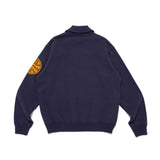 The HALF-ZIP SWEATSHIRT NAVY available online with global shipping, and in PAM Stores Melbourne and Sydney.