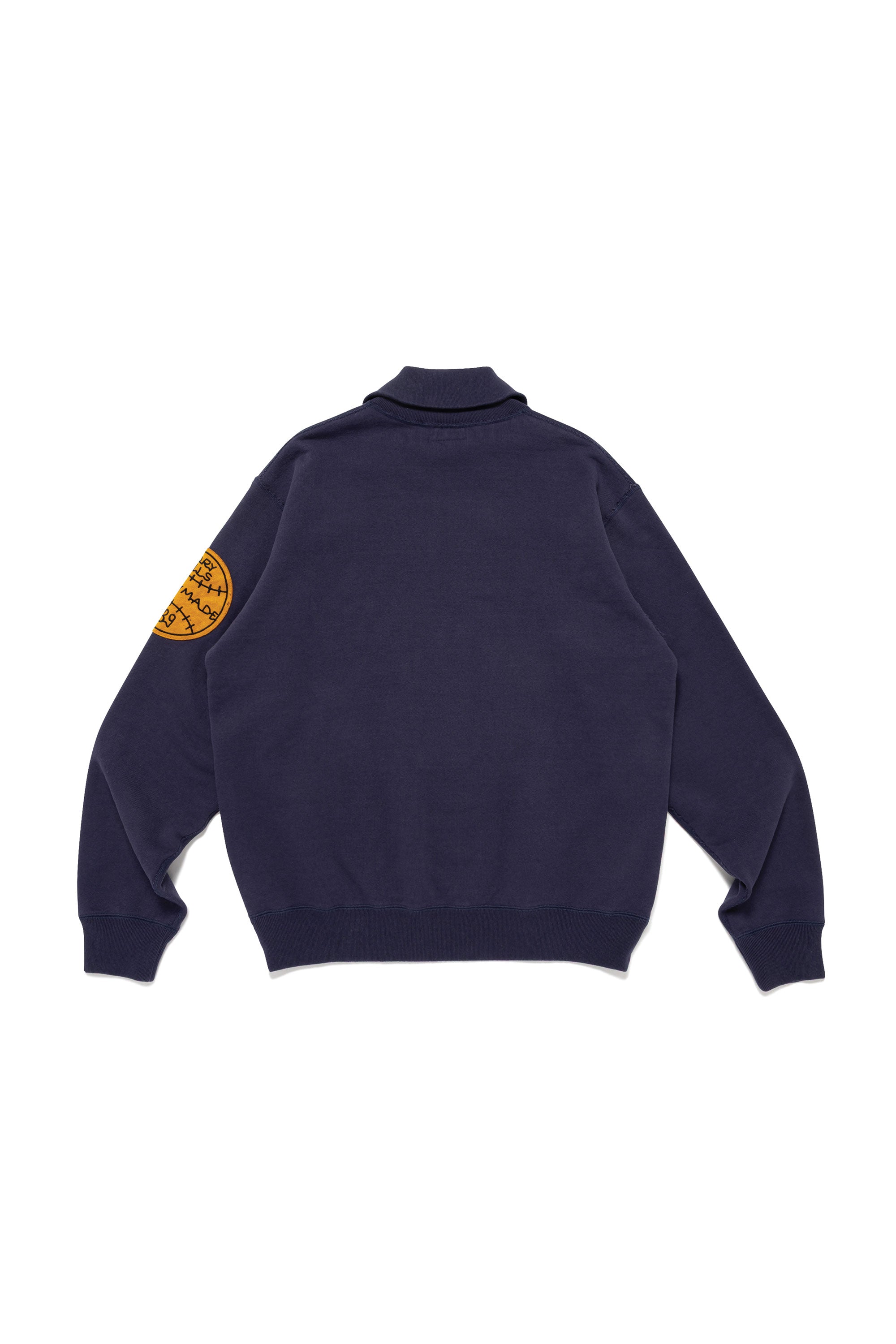 The HALF-ZIP SWEATSHIRT NAVY available online with global shipping, and in PAM Stores Melbourne and Sydney.