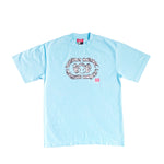 The HAPPY 99 - LIQUID MERCURY TEE BABY BLUE available online with global shipping, and in PAM Stores Melbourne and Sydney.