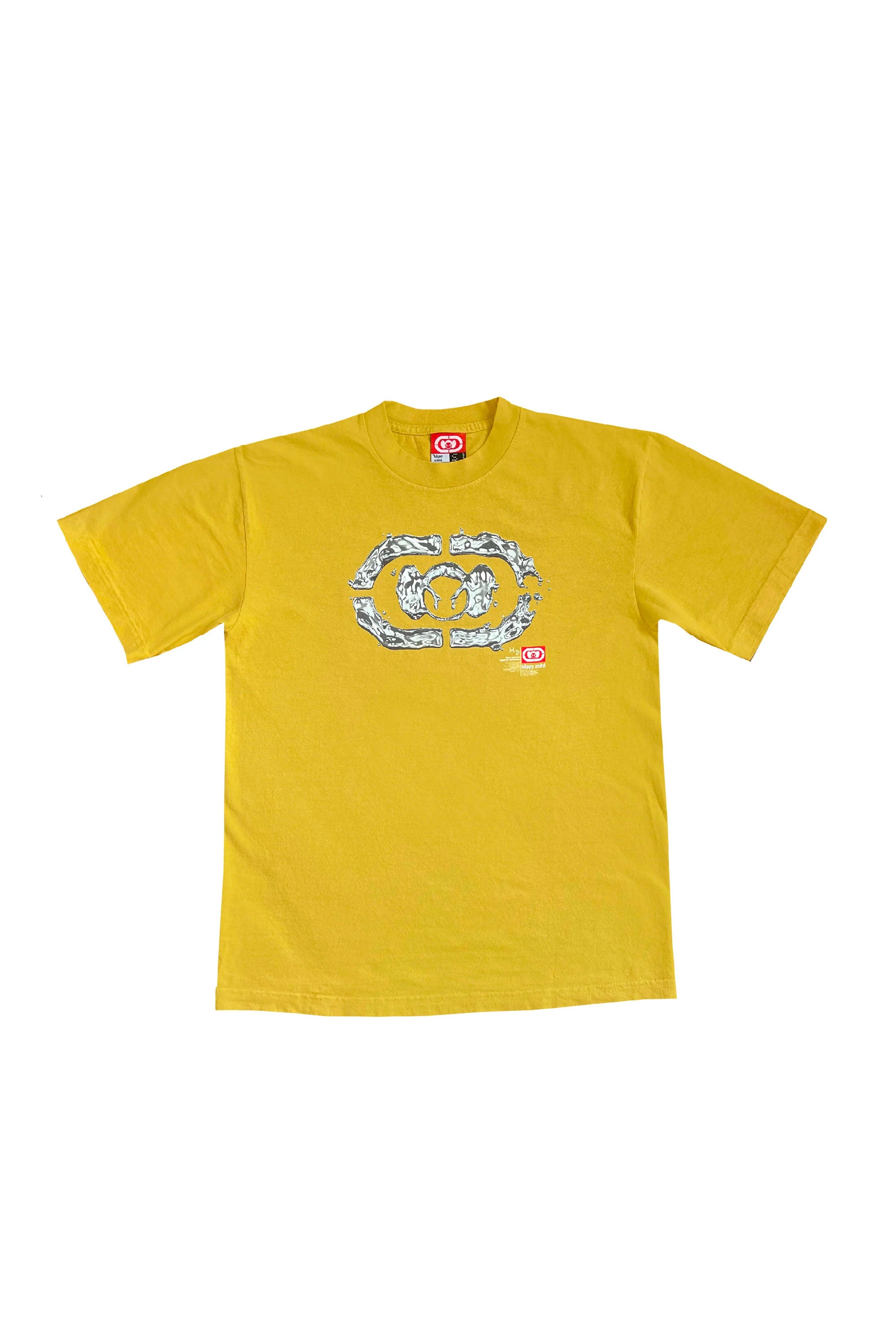 The HAPPY 99 - LIQUID MERCURY TEE YELLOW available online with global shipping, and in PAM Stores Melbourne and Sydney.