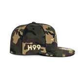 The HAPPY 99 - CAMO FITTED HAT  available online with global shipping, and in PAM Stores Melbourne and Sydney.