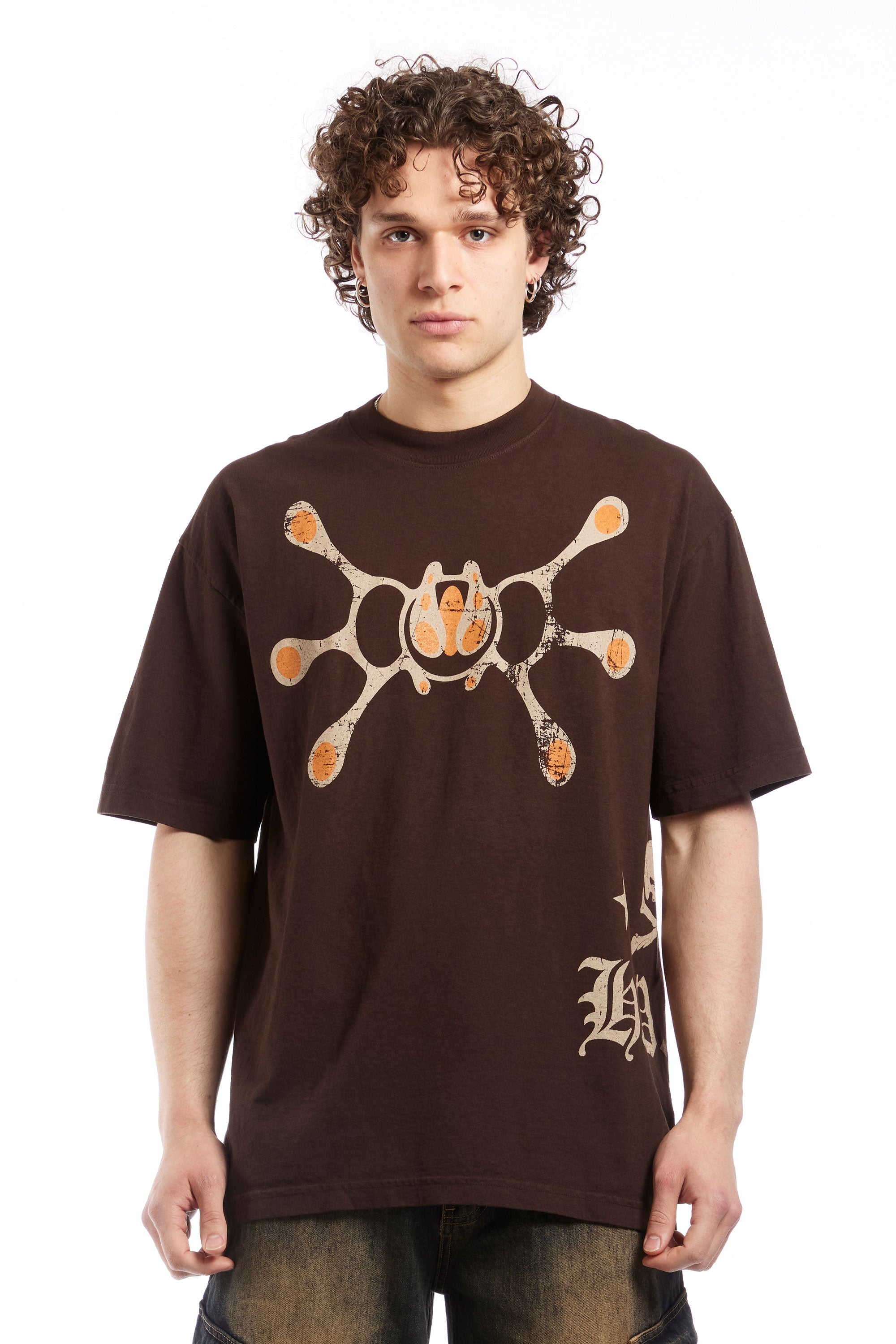 The HAPPY99 - H.P.F.C. Angel T-Shirt Brown  available online with global shipping, and in PAM Stores Melbourne and Sydney.