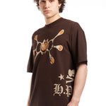 The H.P.F.C. Angel T-Shirt Brown  available online with global shipping, and in PAM Stores Melbourne and Sydney.