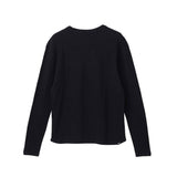 HEAR NO EVIL LS Knit Top Black