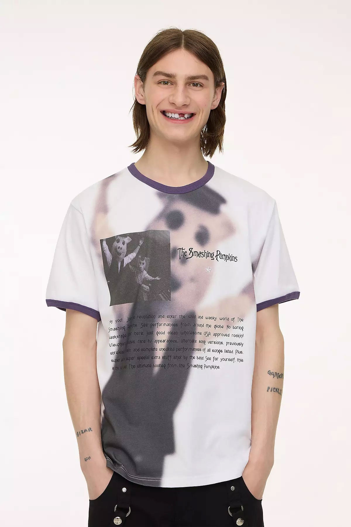 The SMASHING PUMPKINS VIEUPHORIA RINGER TEE  available online with global shipping, and in PAM Stores Melbourne and Sydney.