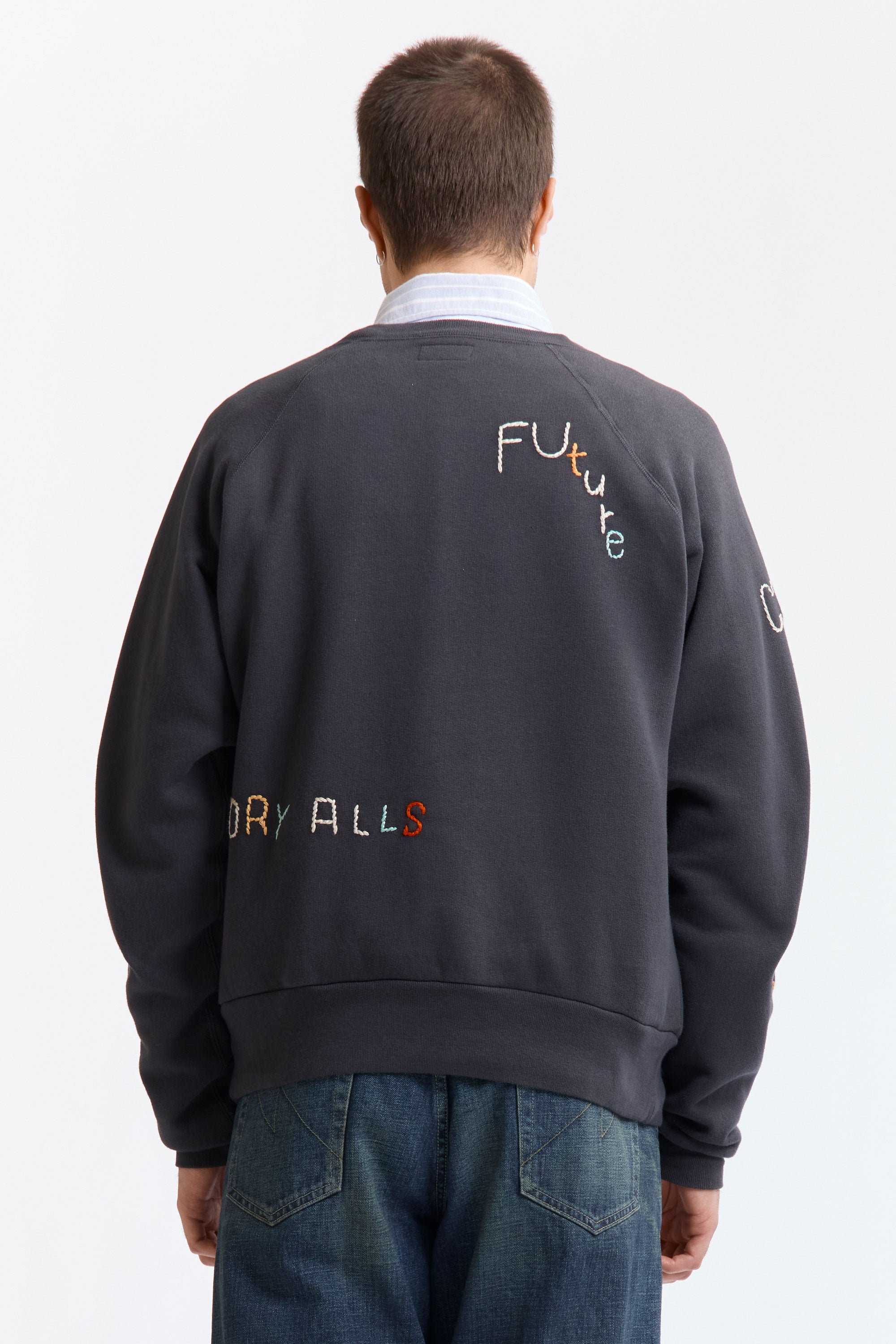 The EMBROIDERED SWEATSHIRT BLACK available online with global shipping, and in PAM Stores Melbourne and Sydney.