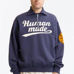 The HALF-ZIP SWEATSHIRT NAVY available online with global shipping, and in PAM Stores Melbourne and Sydney.