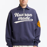 The HALF-ZIP SWEATSHIRT NAVY available online with global shipping, and in PAM Stores Melbourne and Sydney.