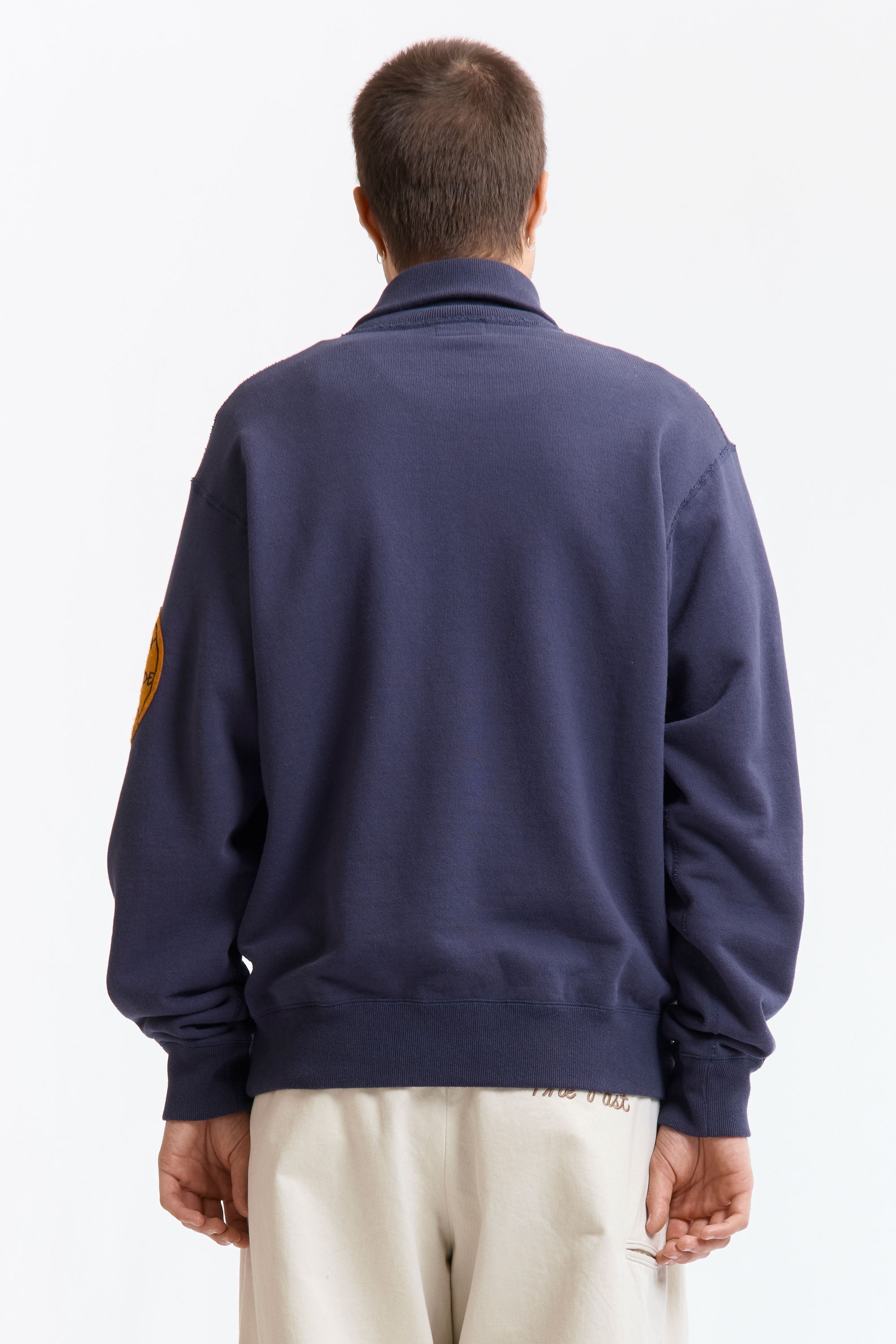 The HALF-ZIP SWEATSHIRT NAVY available online with global shipping, and in PAM Stores Melbourne and Sydney.