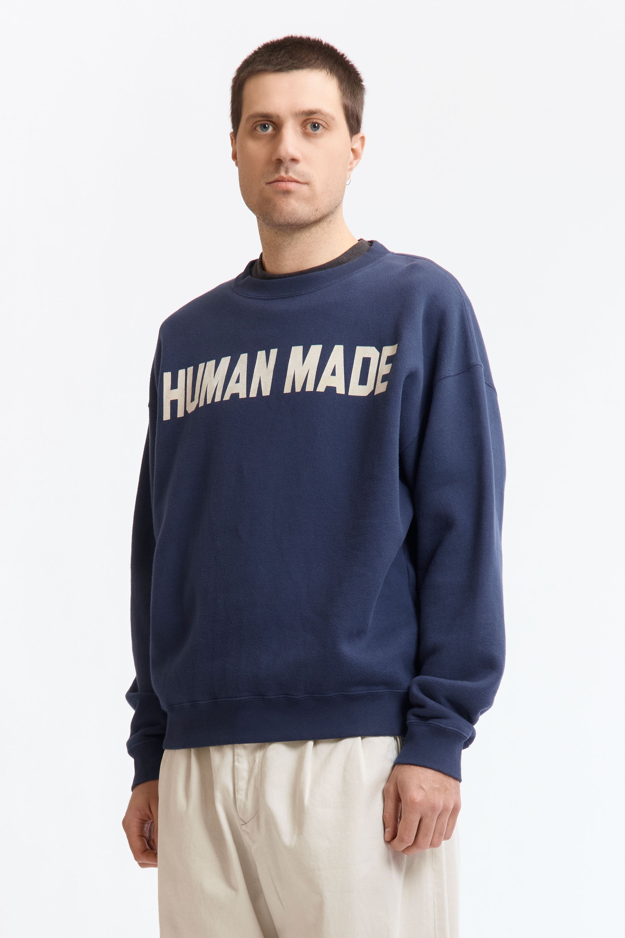 The WIDE SWEATSHIRT NAVY available online with global shipping, and in PAM Stores Melbourne and Sydney.