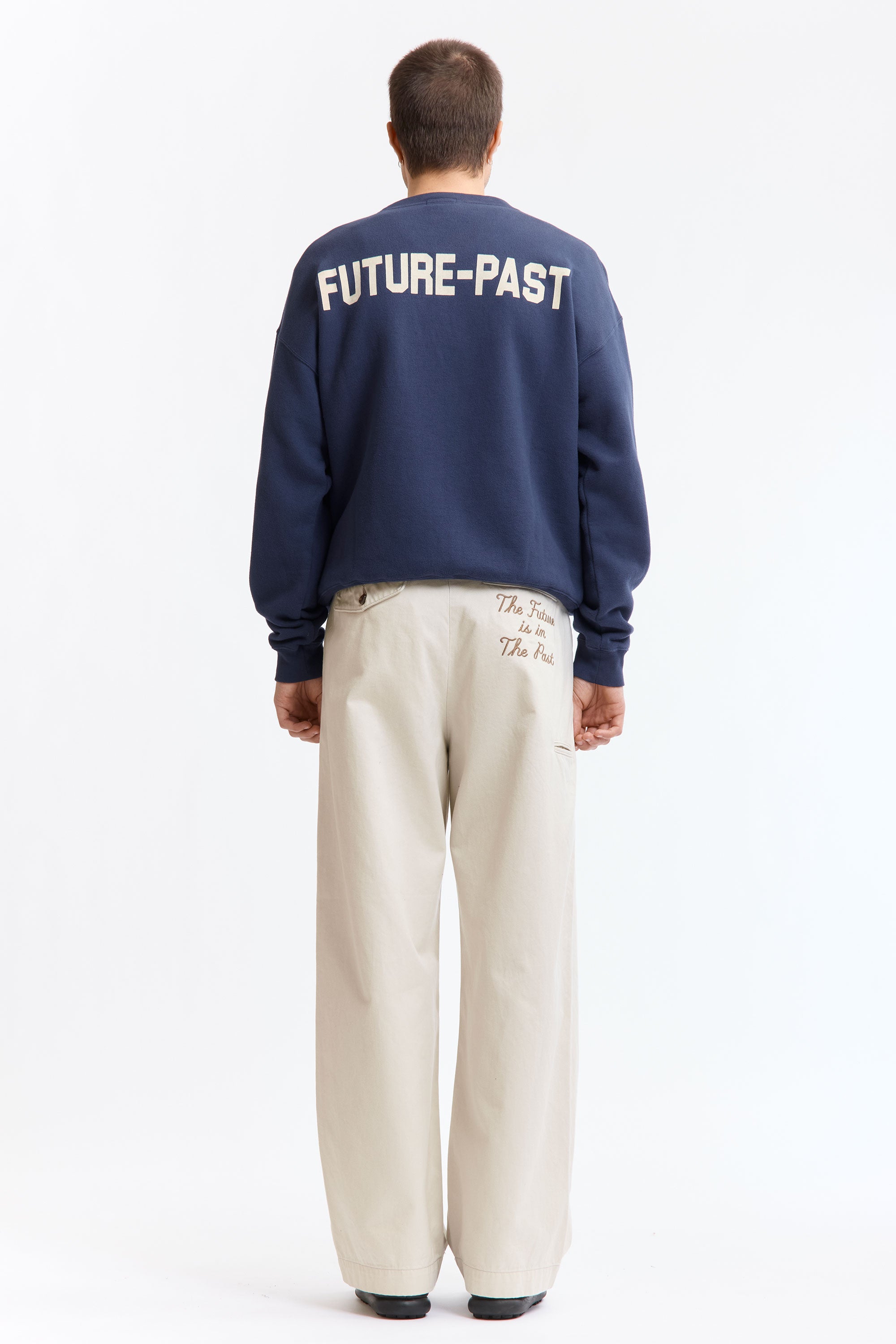 The WIDE SWEATSHIRT NAVY available online with global shipping, and in PAM Stores Melbourne and Sydney.