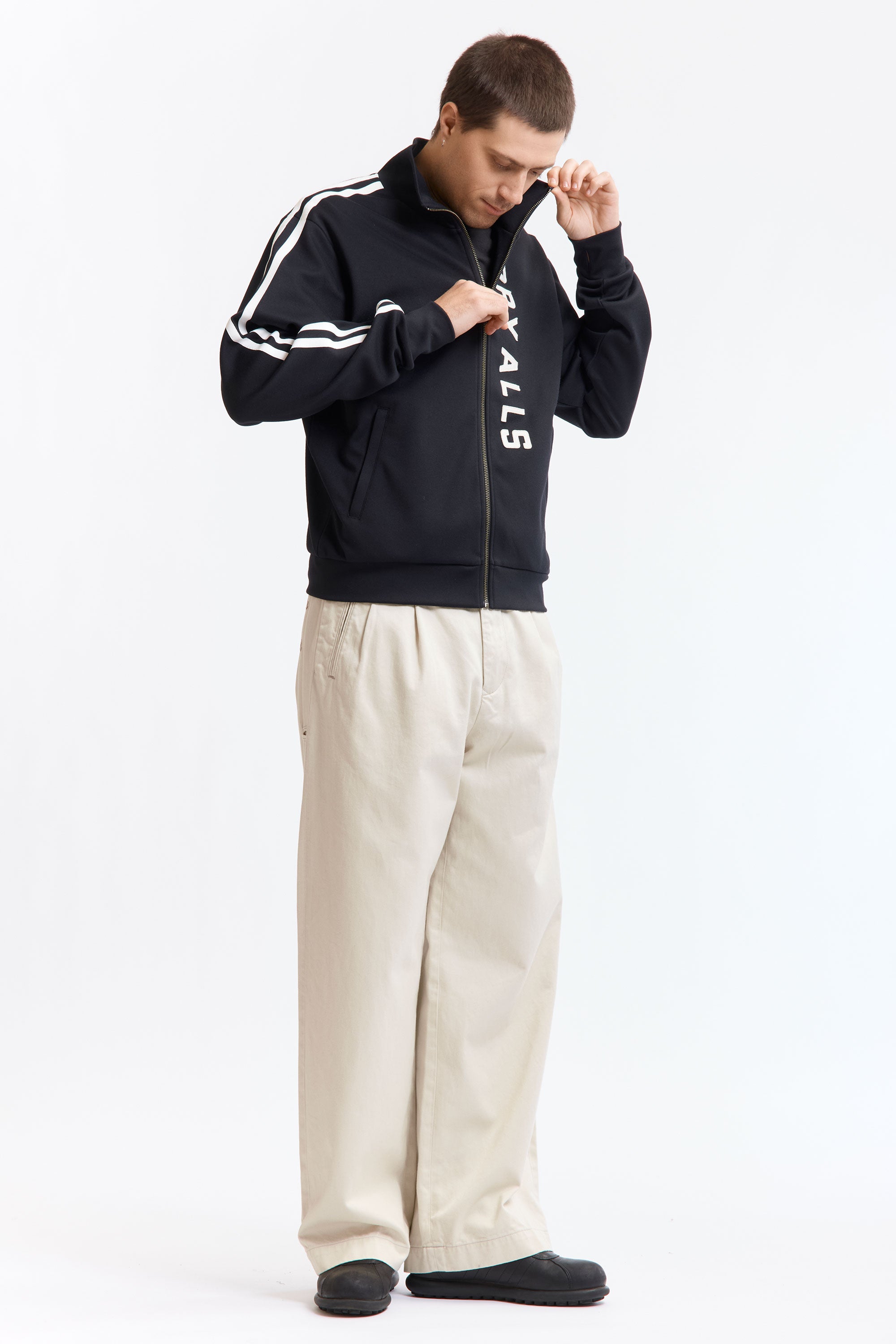 The TRACK JACKET BLACK available online with global shipping, and in PAM Stores Melbourne and Sydney.