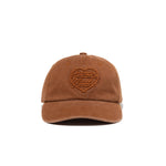 The 6PANEL TWILL HEART CAP TONAL BROWN available online with global shipping, and in PAM Stores Melbourne and Sydney.