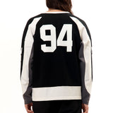 The HOCKEY SHIRT LONGSLEEVE BLACK available online with global shipping, and in PAM Stores Melbourne and Sydney.