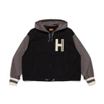 The HOODED JACKET BLACK available online with global shipping, and in PAM Stores Melbourne and Sydney.