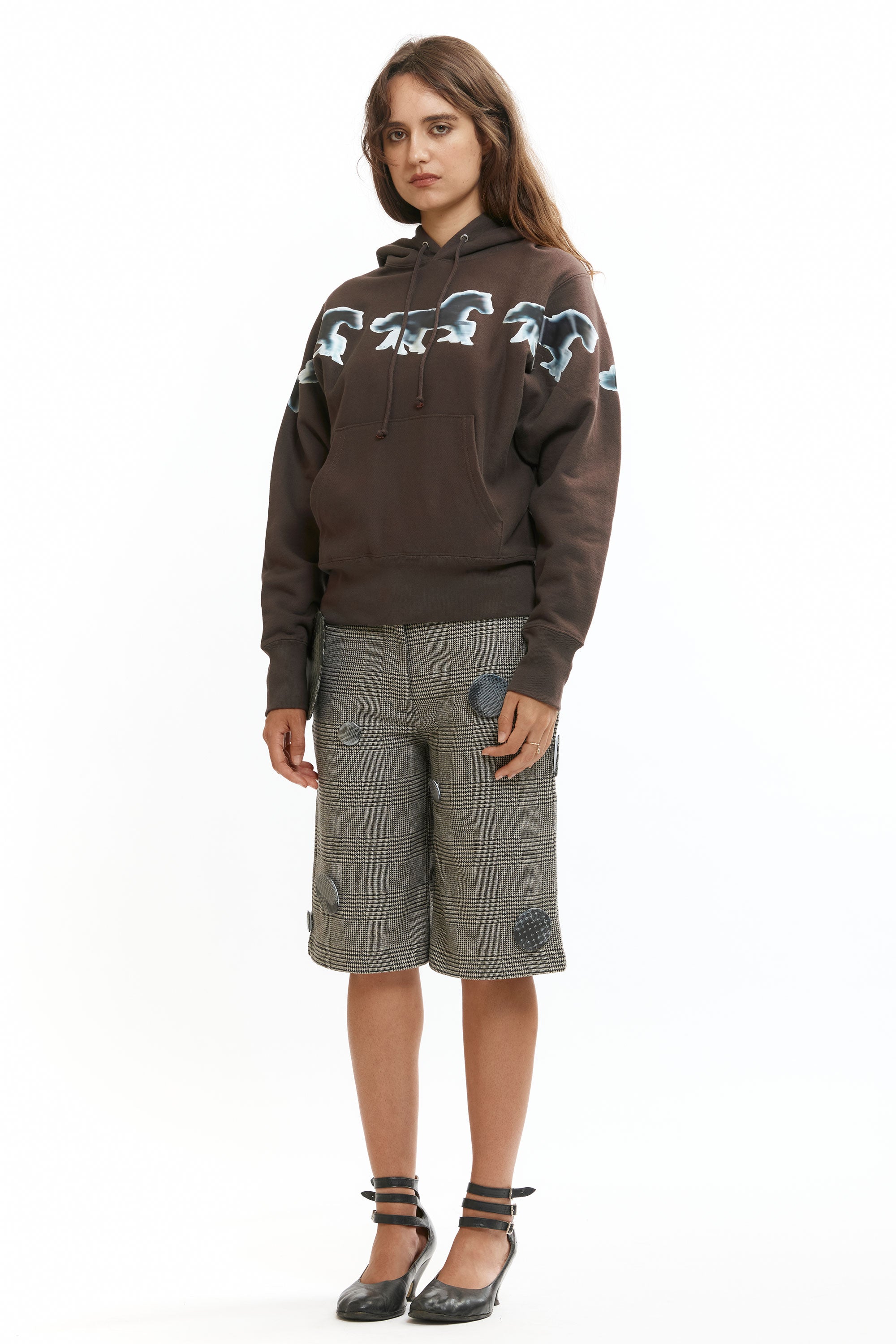 The Running Horses Patch Hoodie available online with global shipping, and in PAM Stores Melbourne and Sydney.