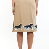The Lenticular Running Horses Mini Skirt available online with global shipping, and in PAM Stores Melbourne and Sydney.