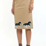 The Lenticular Running Horses Mini Skirt available online with global shipping, and in PAM Stores Melbourne and Sydney.