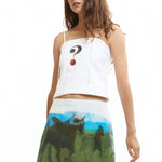 The Lenticular Horse Mini Skirt available online with global shipping, and in PAM Stores Melbourne and Sydney.