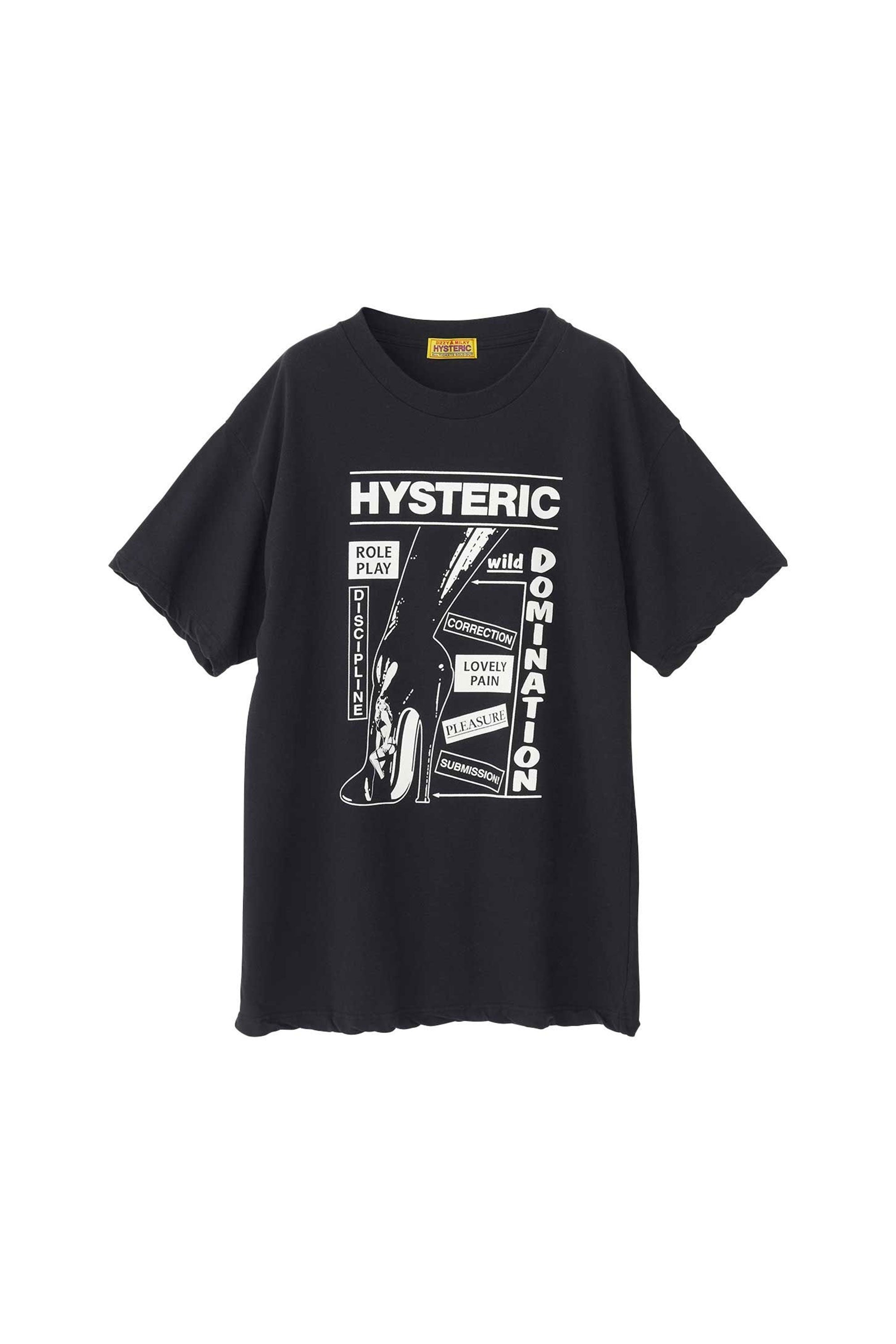 The HYS DOMINATRIX BOOT OVERSIZED T-SHIRT BLACK available online with global shipping, and in PAM Stores Melbourne and Sydney.