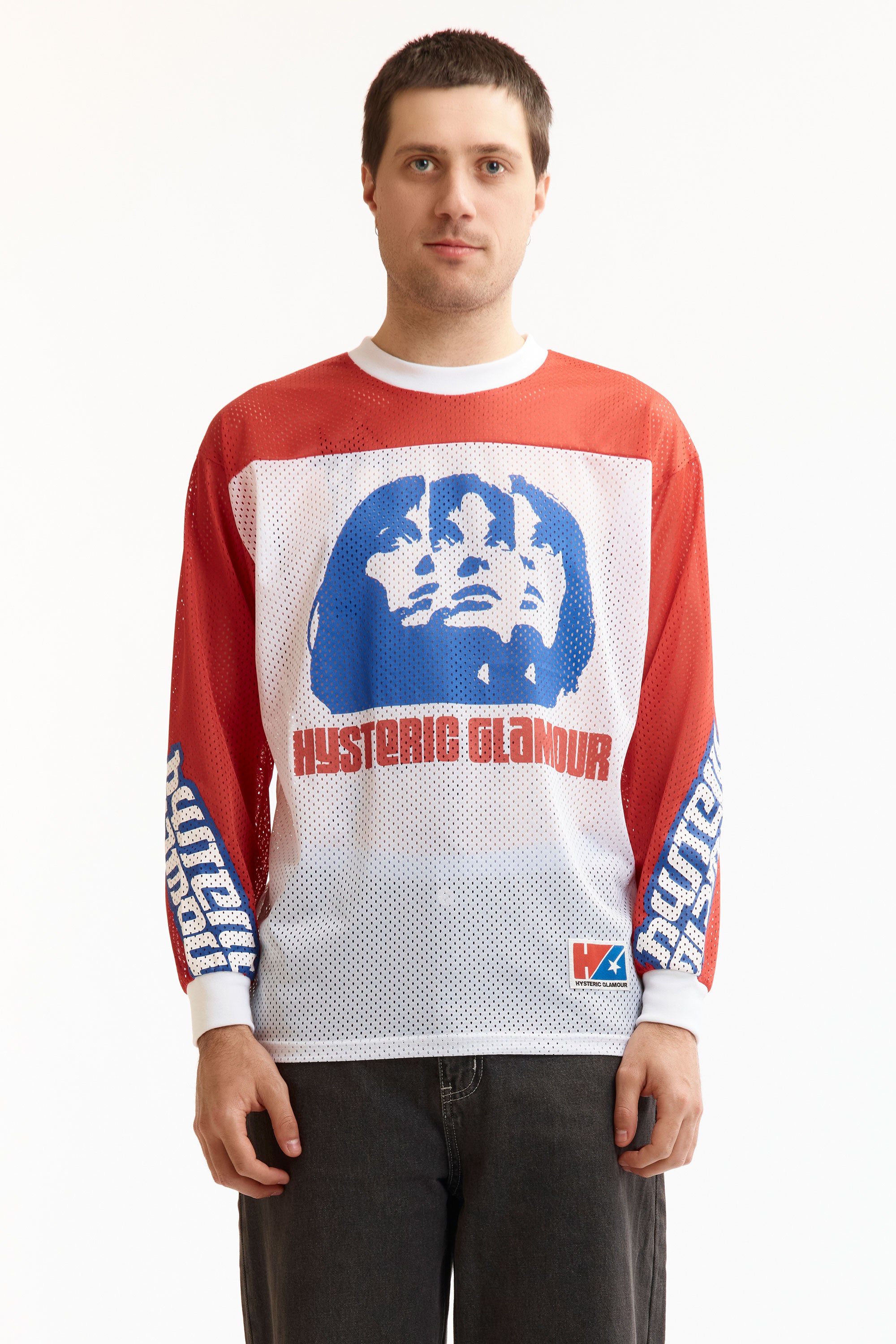 The MULTI WOMAN MOTO LONG SLEEVE T SHIRT WHITE available online with global shipping, and in PAM Stores Melbourne and Sydney.