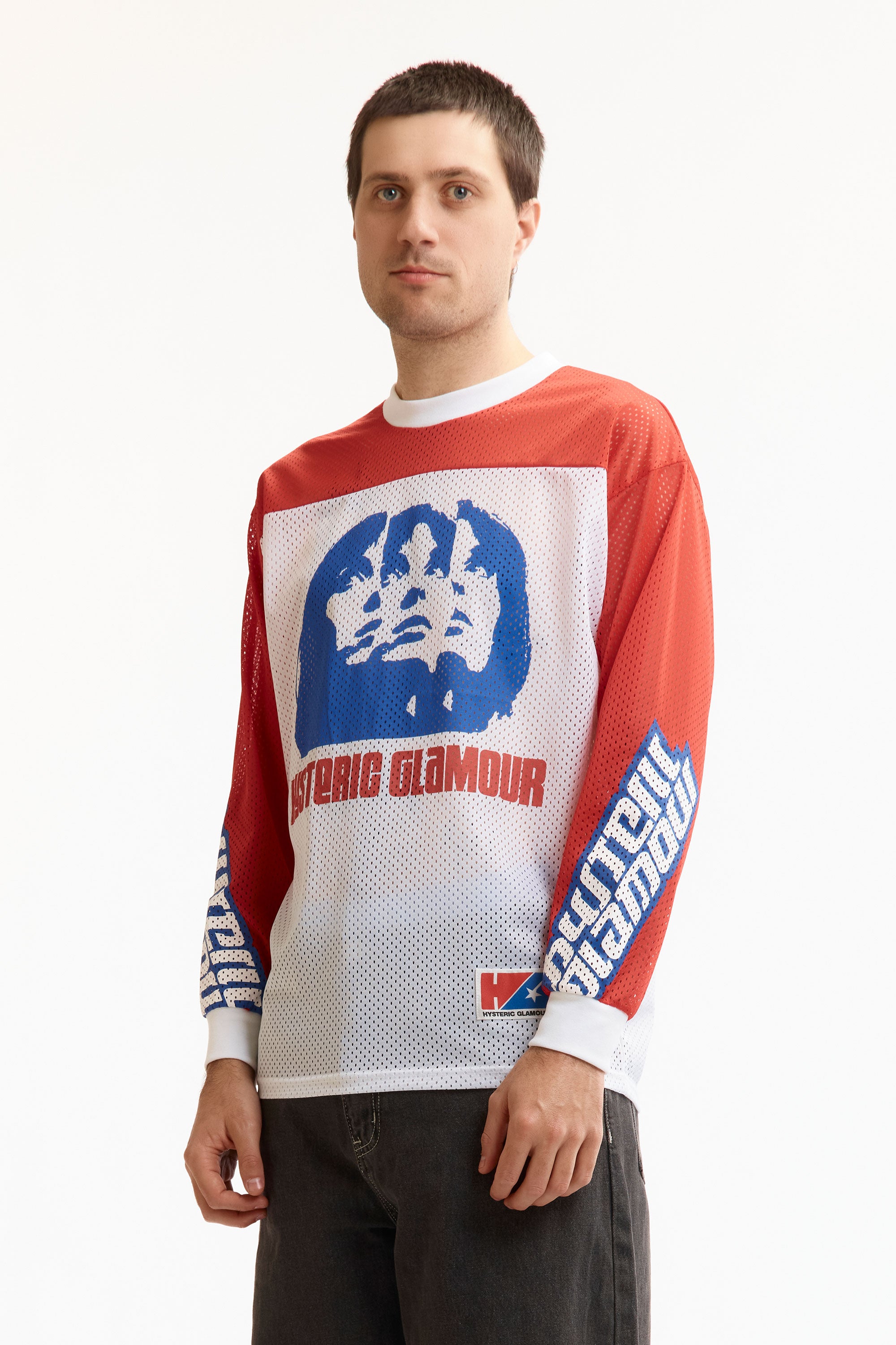 The MULTI WOMAN MOTO LONG SLEEVE T SHIRT WHITE available online with global shipping, and in PAM Stores Melbourne and Sydney.