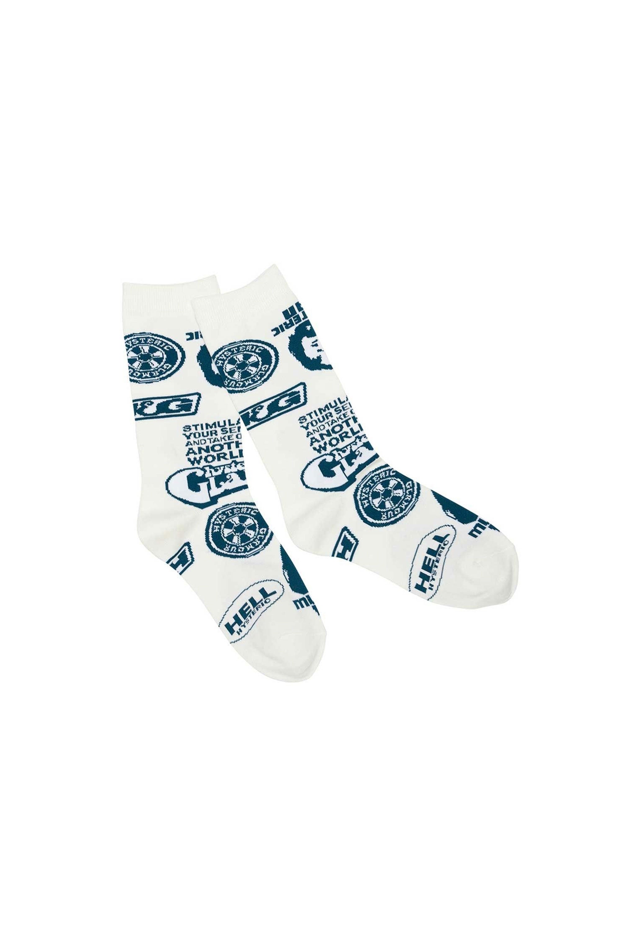 The HYS GIRL PATTERNED SOCKS WHITE available online with global shipping, and in PAM Stores Melbourne and Sydney.