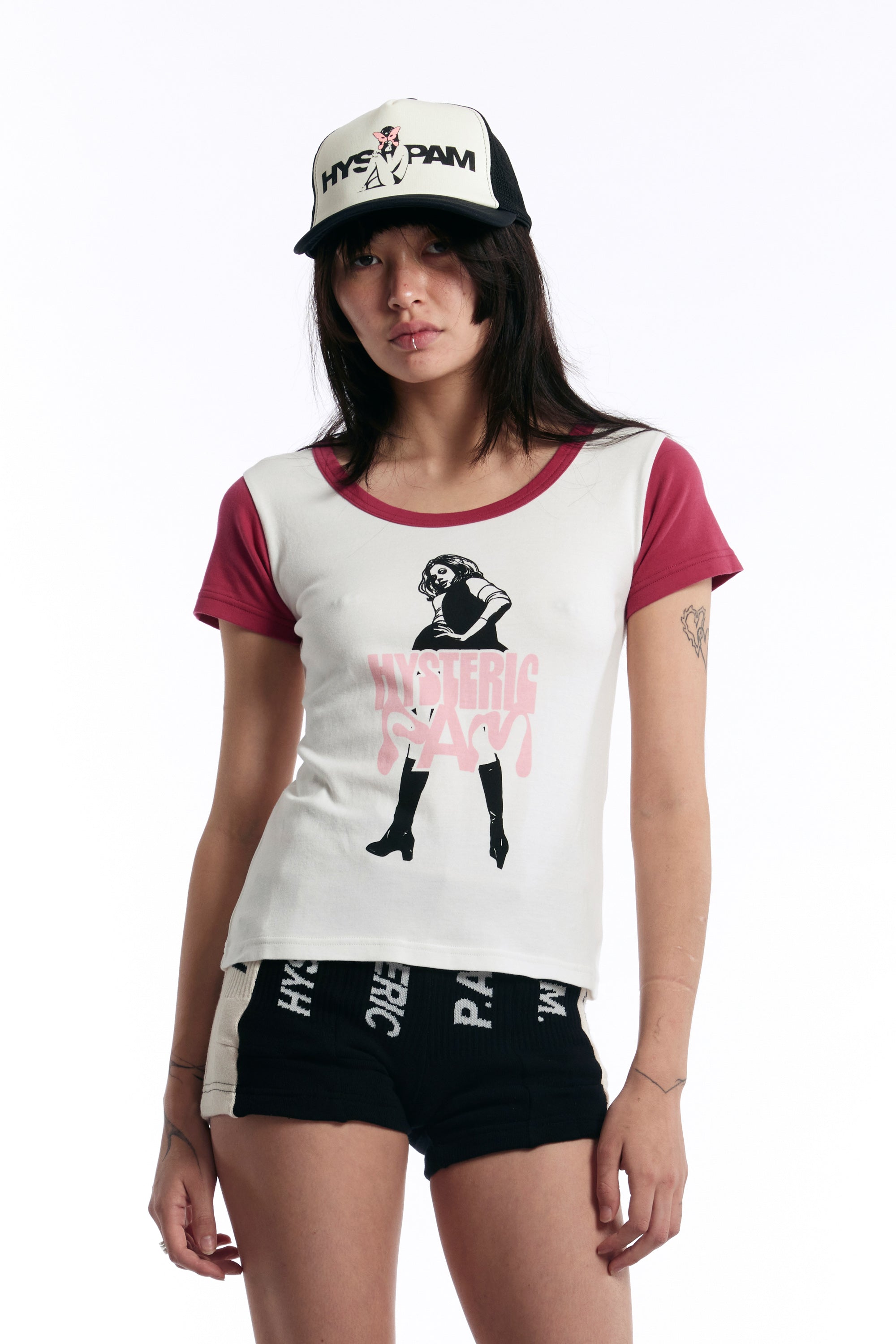 The PAM X HYSTERIC GLAMOUR - VIXEN GIRL T SHIRT WHITE/PINK available online with global shipping, and in PAM Stores Melbourne and Sydney.