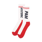 The PAM X HYSTERIC GLAMOUR - LOGO SPORT SOCKS WHITE available online with global shipping, and in PAM Stores Melbourne and Sydney.