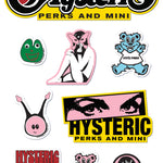 The PAM X HYSTERIC GLAMOUR - STICKER PACK  available online with global shipping, and in PAM Stores Melbourne and Sydney.