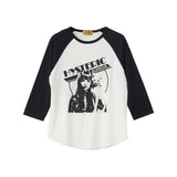 HYSTERIC WOMAN CAT LS RAGLAN TEE WHITE