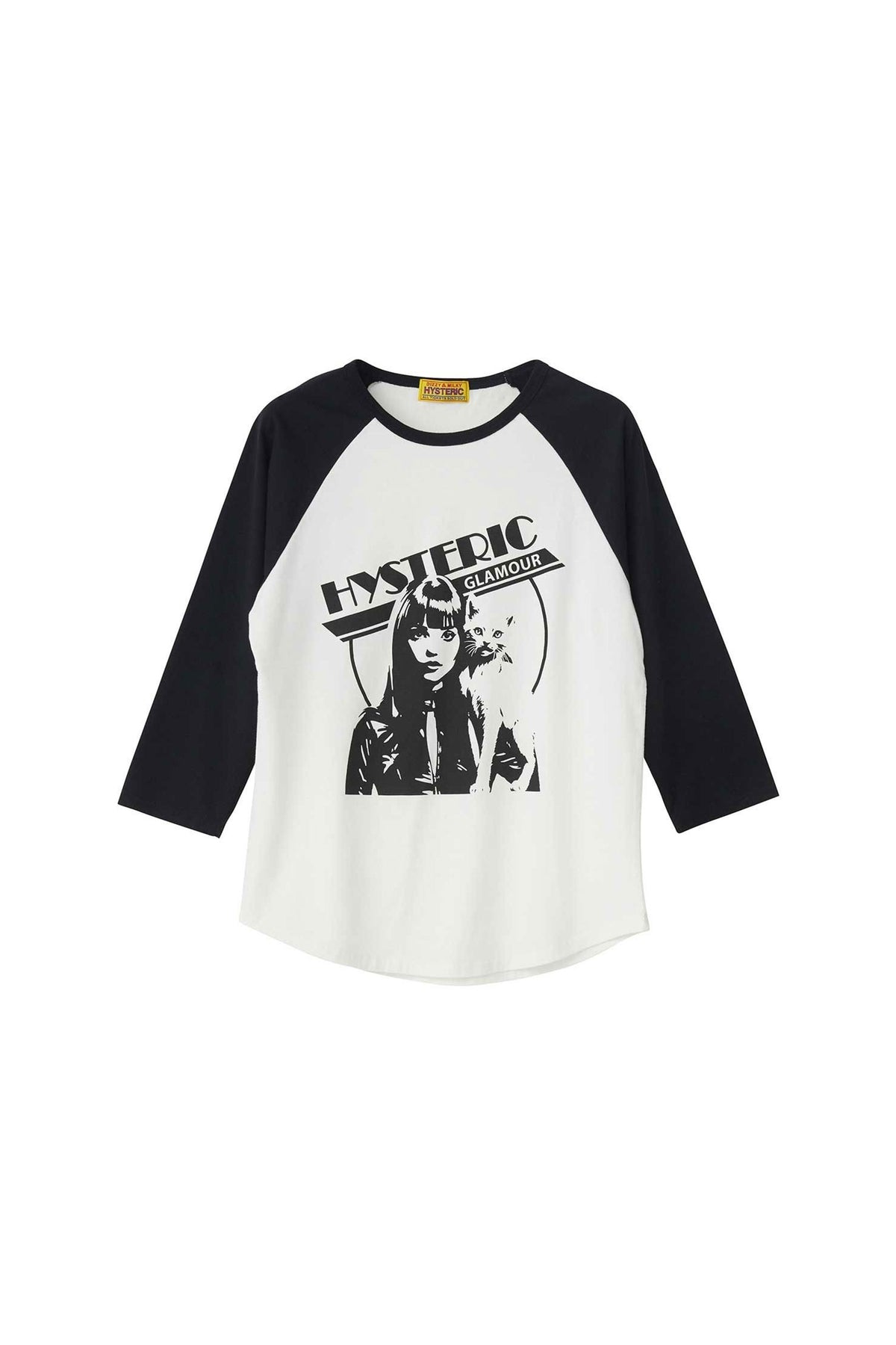 HYSTERIC WOMAN CAT LS RAGLAN TEE WHITE – P.A.M. (Perks And Mini)