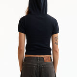 The SEE NO EVIL KNITTED HOODIE BLACK available online with global shipping, and in PAM Stores Melbourne and Sydney.