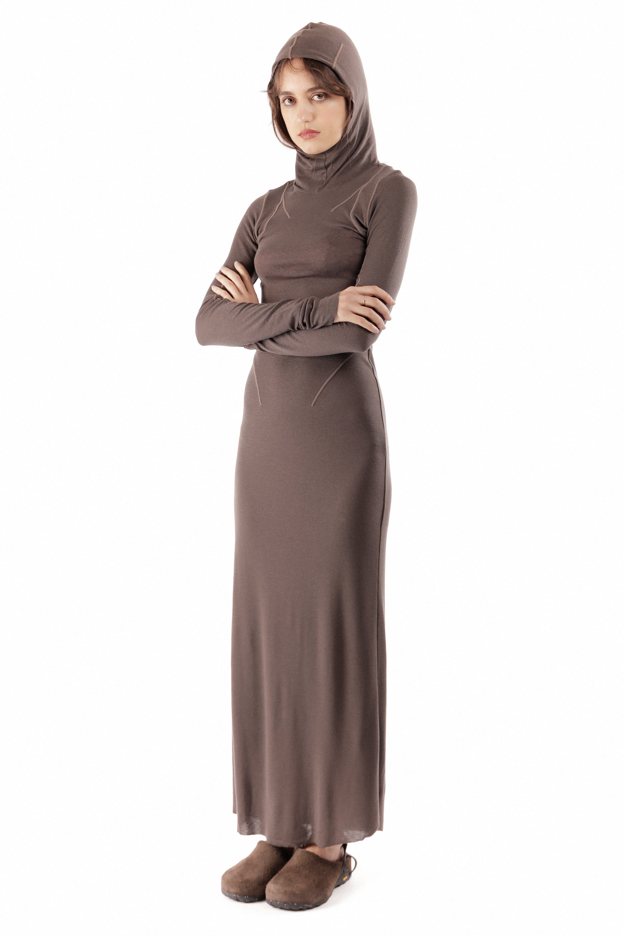 The Themba Sheer Hooded Dress available online with global shipping, and in PAM Stores Melbourne and Sydney.