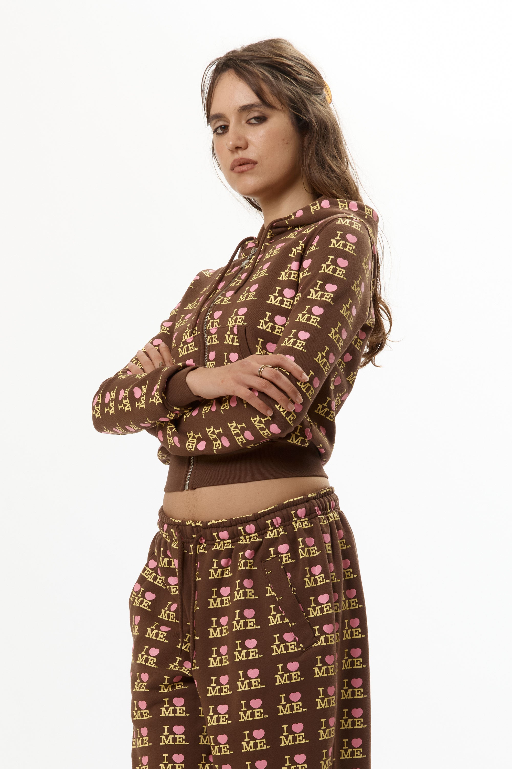 CHOCO I HEART ME SHRUNKEN HOODIE
