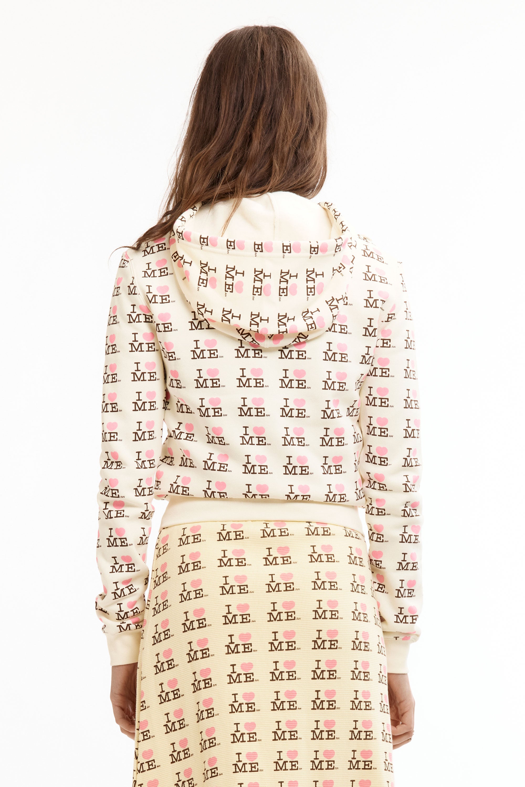 The I HEART ME YELLOW SHRUNK HOODIE available online with global shipping, and in PAM Stores Melbourne and Sydney.