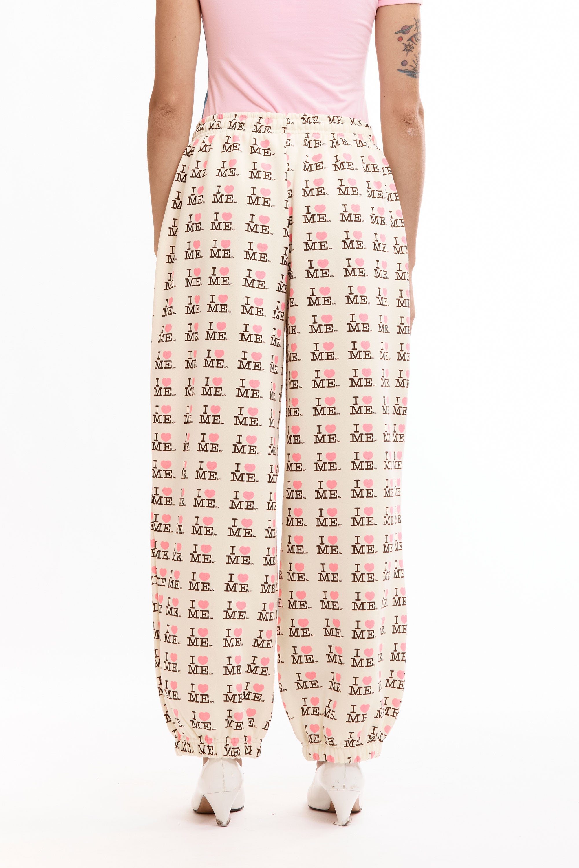 The I HEART ME YELLOW JOGGERS available online with global shipping, and in PAM Stores Melbourne and Sydney.