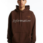The INFORMATION HOODED SWEAT  available online with global shipping, and in PAM Stores Melbourne and Sydney.