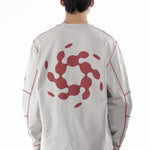 The Info Stitch Organic Long Sleeve Light Grey available online with global shipping, and in PAM Stores Melbourne and Sydney.