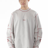 The Info Stitch Organic Long Sleeve Light Grey available online with global shipping, and in PAM Stores Melbourne and Sydney.