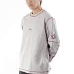 The Info Stitch Organic Long Sleeve Light Grey available online with global shipping, and in PAM Stores Melbourne and Sydney.