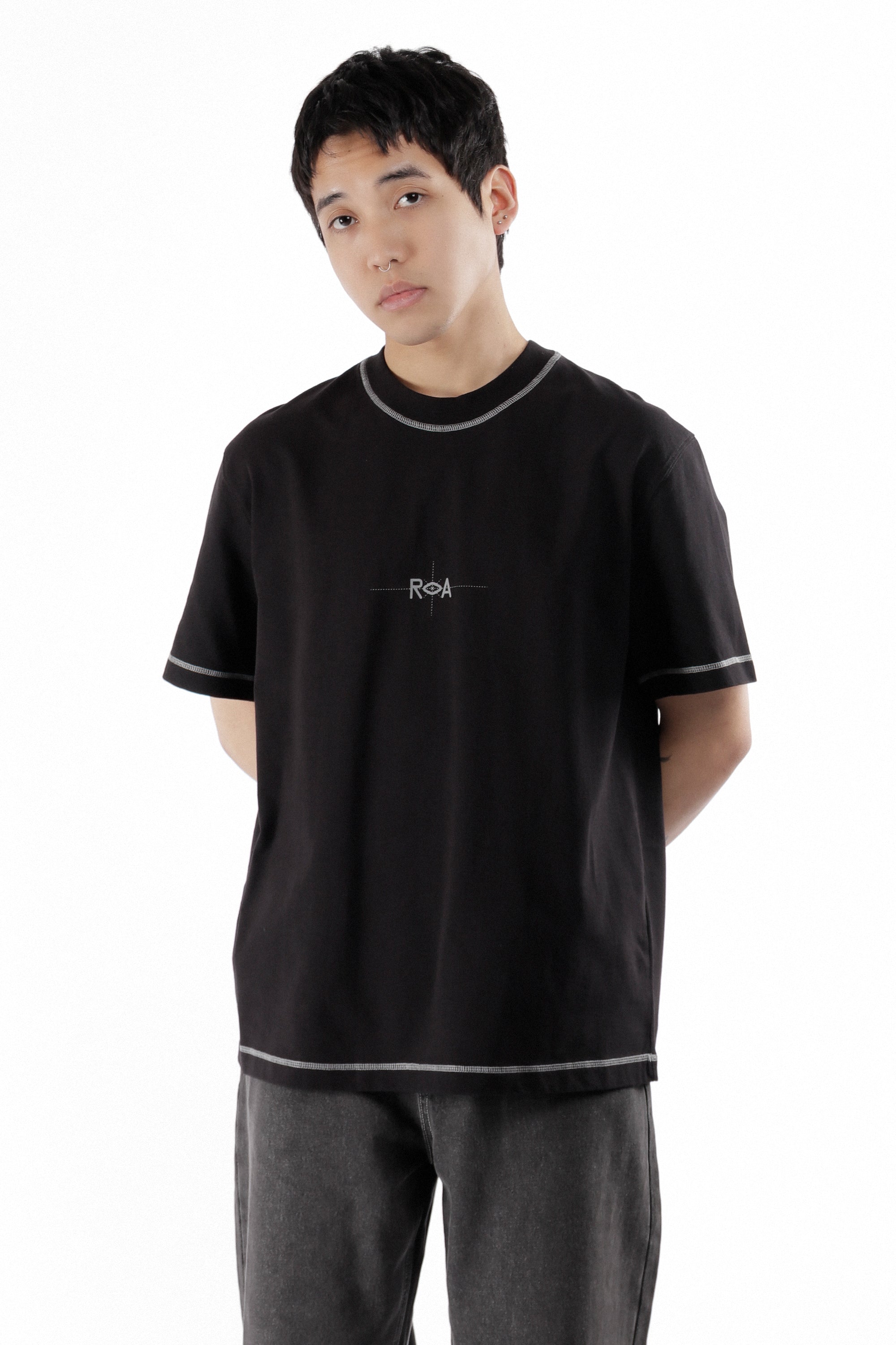 The Info Stitch Organic T Shirt Black available online with global shipping, and in PAM Stores Melbourne and Sydney.