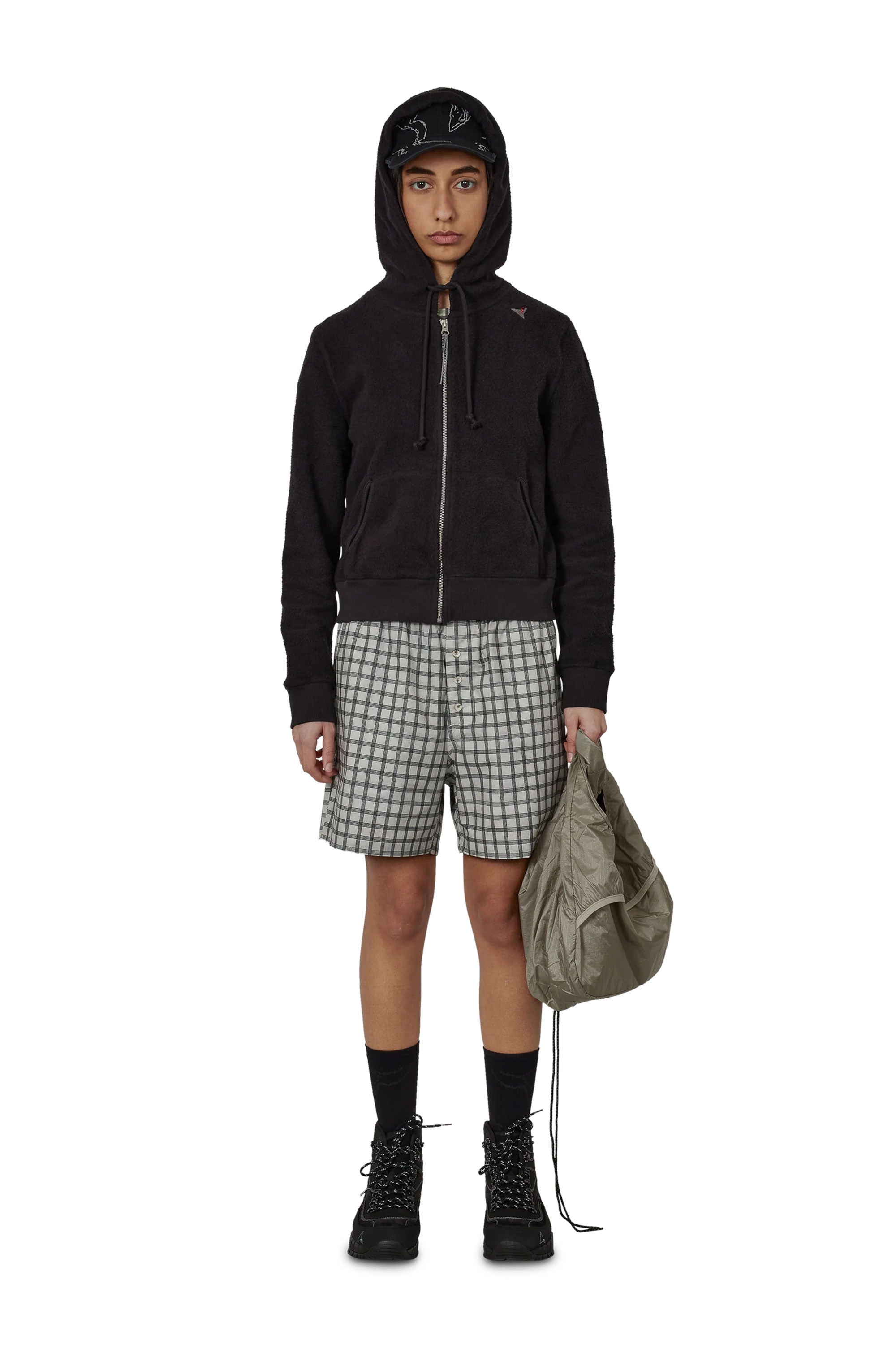 The Guniy Inside Out Zip-Up Baby Hoodie Washed Black available online with global shipping, and in PAM Stores Melbourne and Sydney.