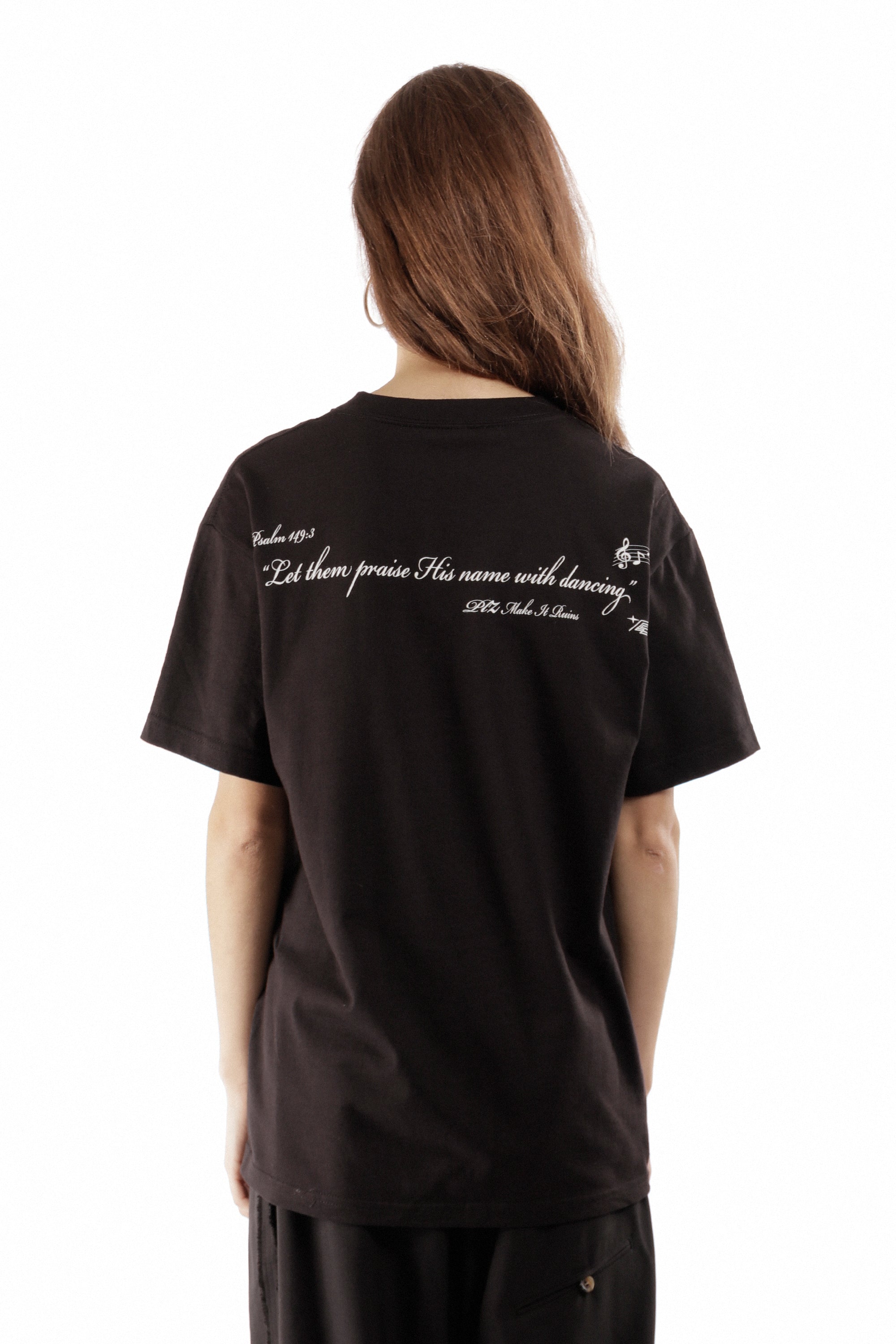 The Jesus Loves Tee Shirt Black available online with global shipping, and in PAM Stores Melbourne and Sydney.