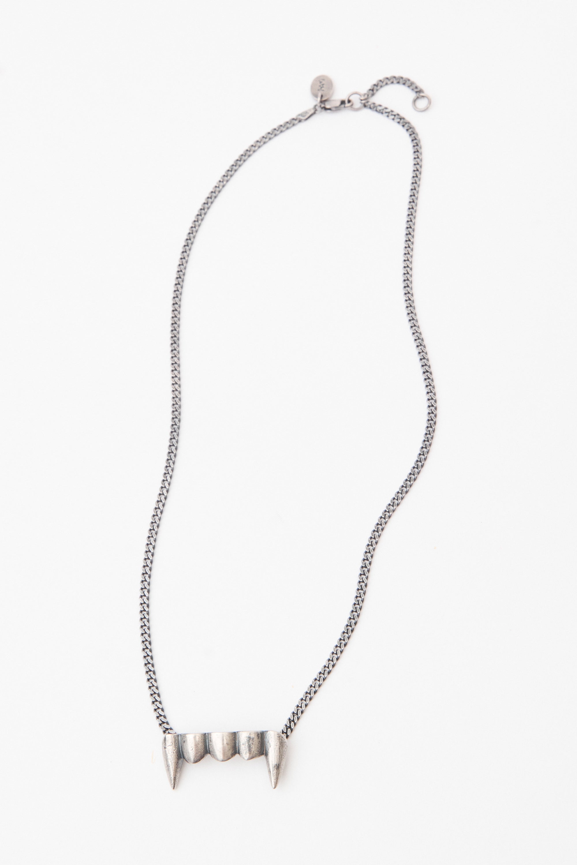 The FANGZ NECKLACE OXIDISED SILVER CPL available online with global shipping, and in PAM Stores Melbourne and Sydney.