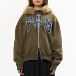 The PAM LOGO HOODED ZIP THRU KHAKI available online with global shipping, and in PAM Stores Melbourne and Sydney.