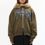 The PAM LOGO HOODED ZIP THRU KHAKI available online with global shipping, and in PAM Stores Melbourne and Sydney.