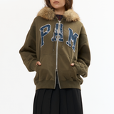 The PAM LOGO HOODED ZIP THRU KHAKI available online with global shipping, and in PAM Stores Melbourne and Sydney.
