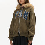 The PAM LOGO HOODED ZIP THRU KHAKI available online with global shipping, and in PAM Stores Melbourne and Sydney.